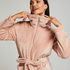Fleece Zip Bathrobe, Pink