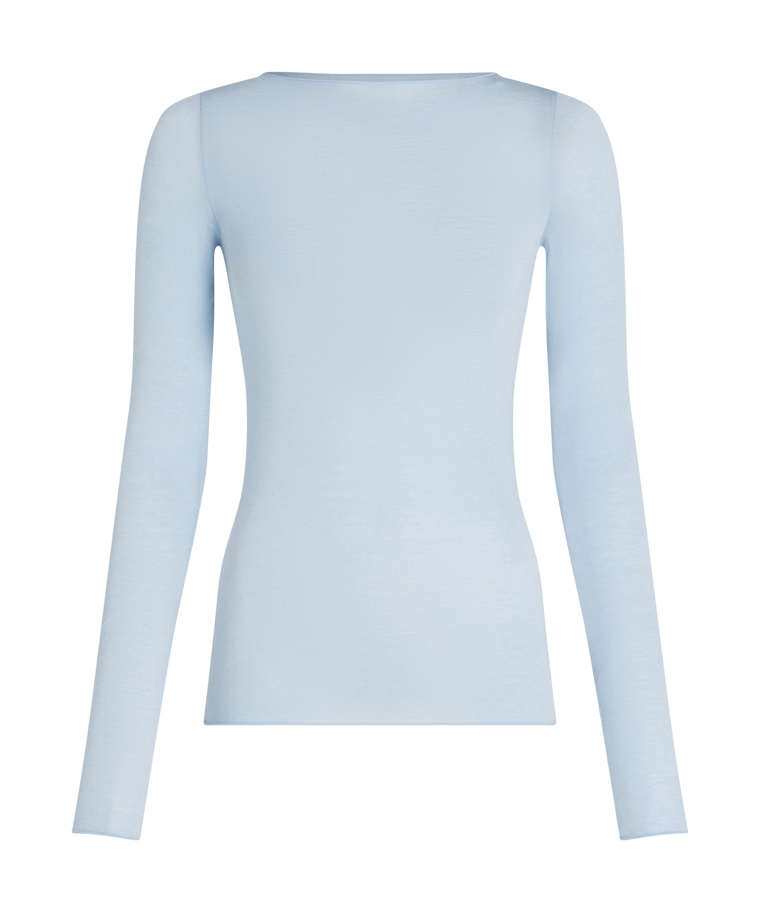 super soft Boatneck Shirt with Cashmere, Blue, main