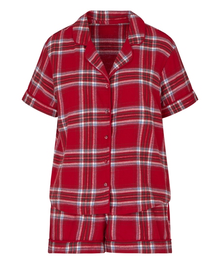 Twill pyjama set, Red