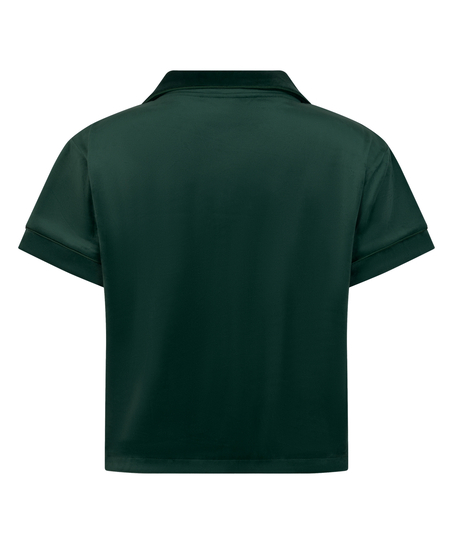 Short Sleeve Velour Jacket, Green