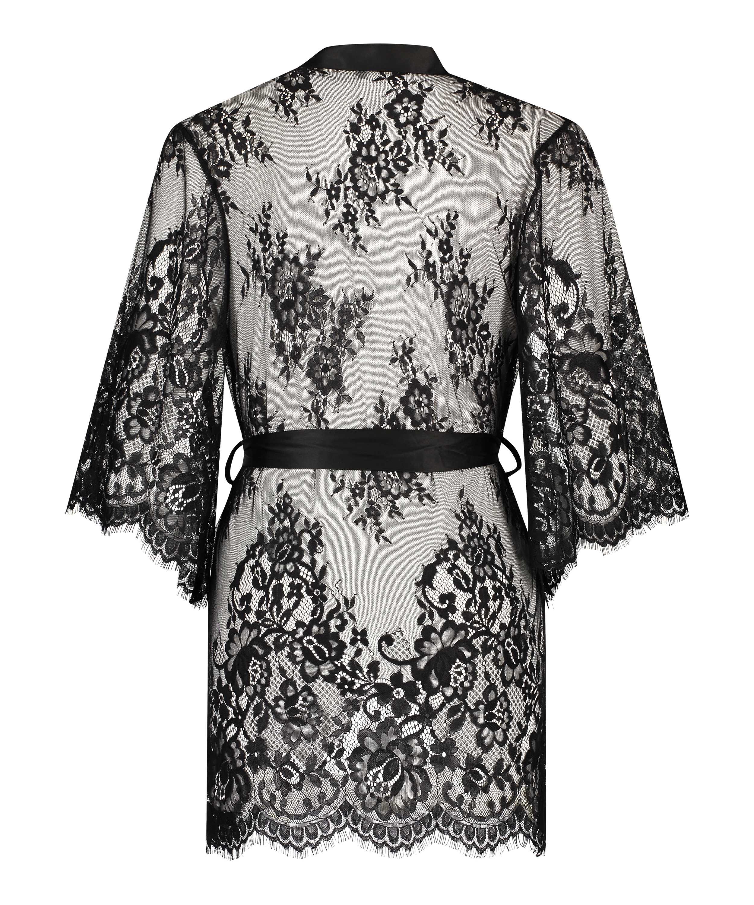 Isabelle Lace Kimono, Black, main