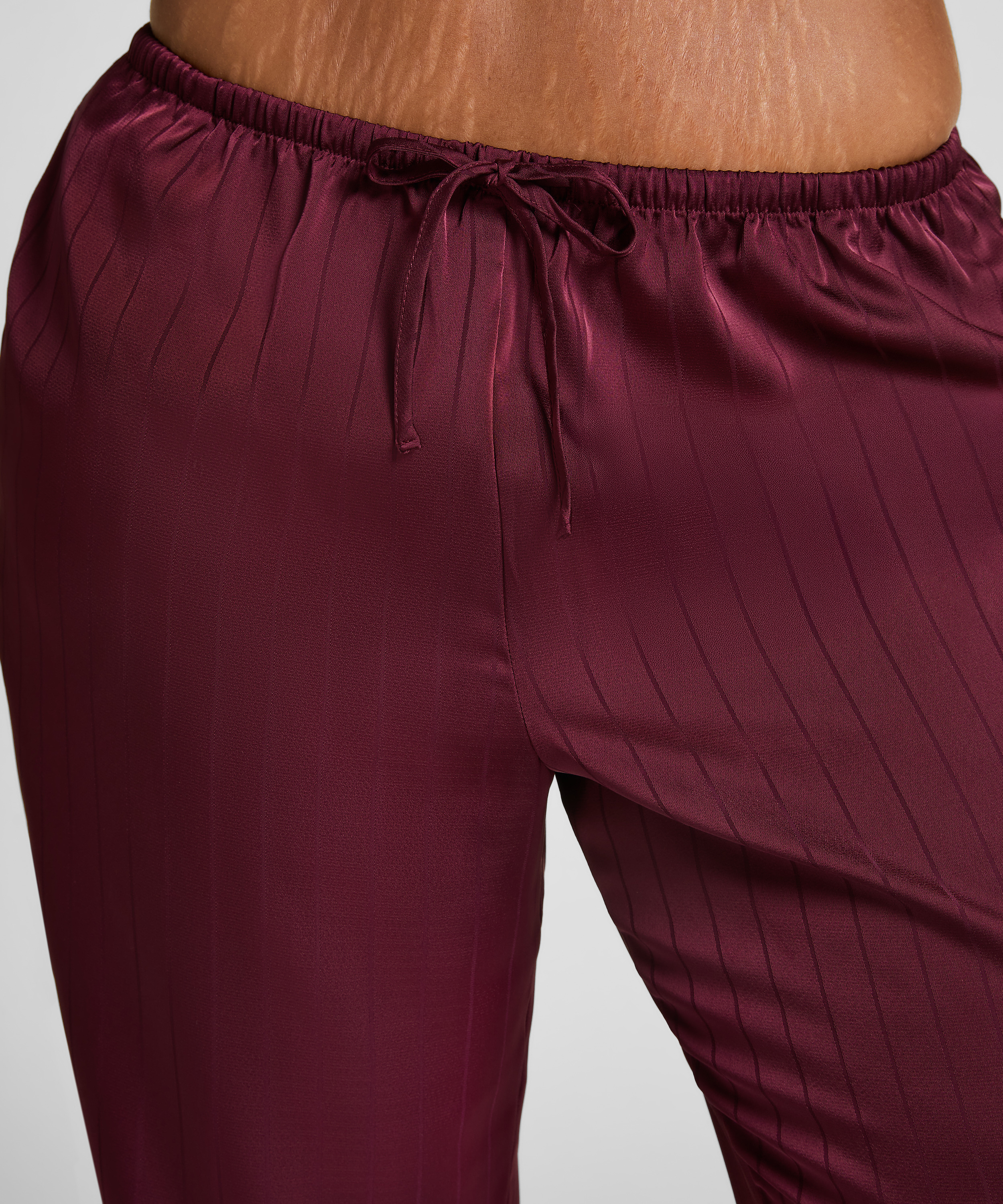 Satin Pinstripe Trousers, Purple, main