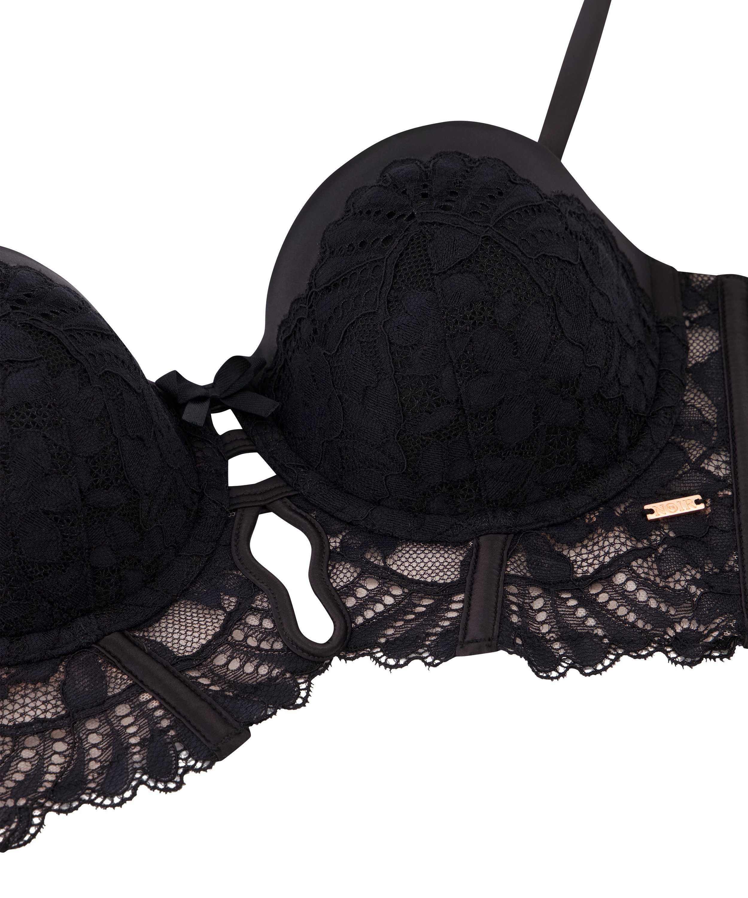 Jamie Padded Underwired Strapless Bra, Black, main