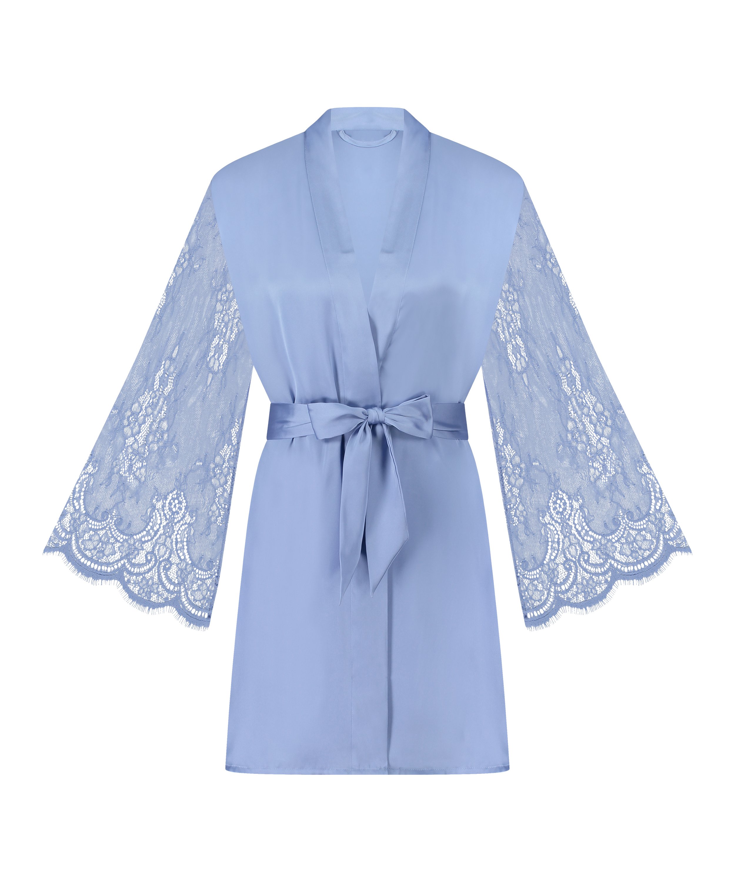 Satin Kimono, Blue, main