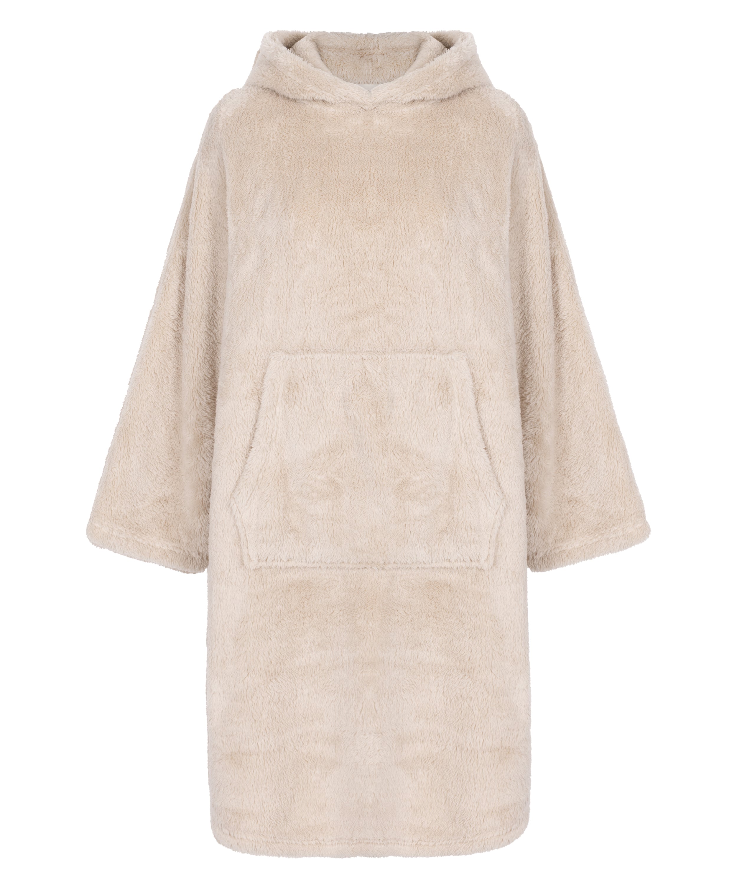 Snuggle Fleece Lounge Dress, Beige, main
