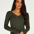 Jersey Long-sleeved Pyjama Top, Green