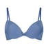 Plunge Padded Underwired Bra, Blue