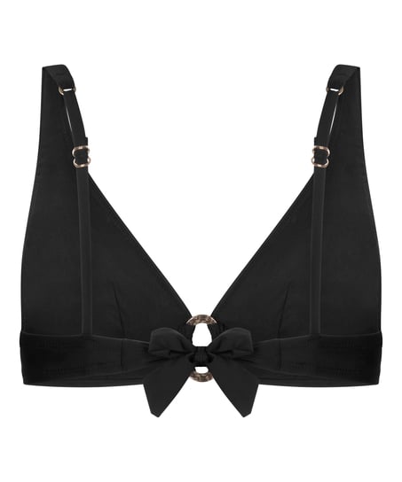 Triangle Bikini Top Luxe, Black