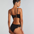 Char Padded Underwired Longline Push-Up Bra, Black