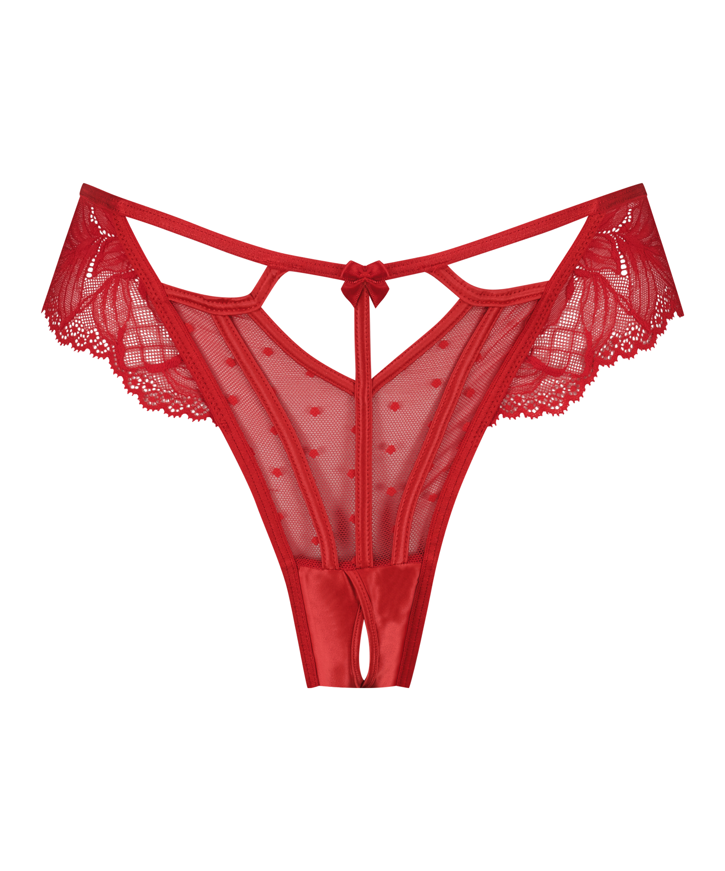 Lulu Open Crotch Brazilian, Red, main