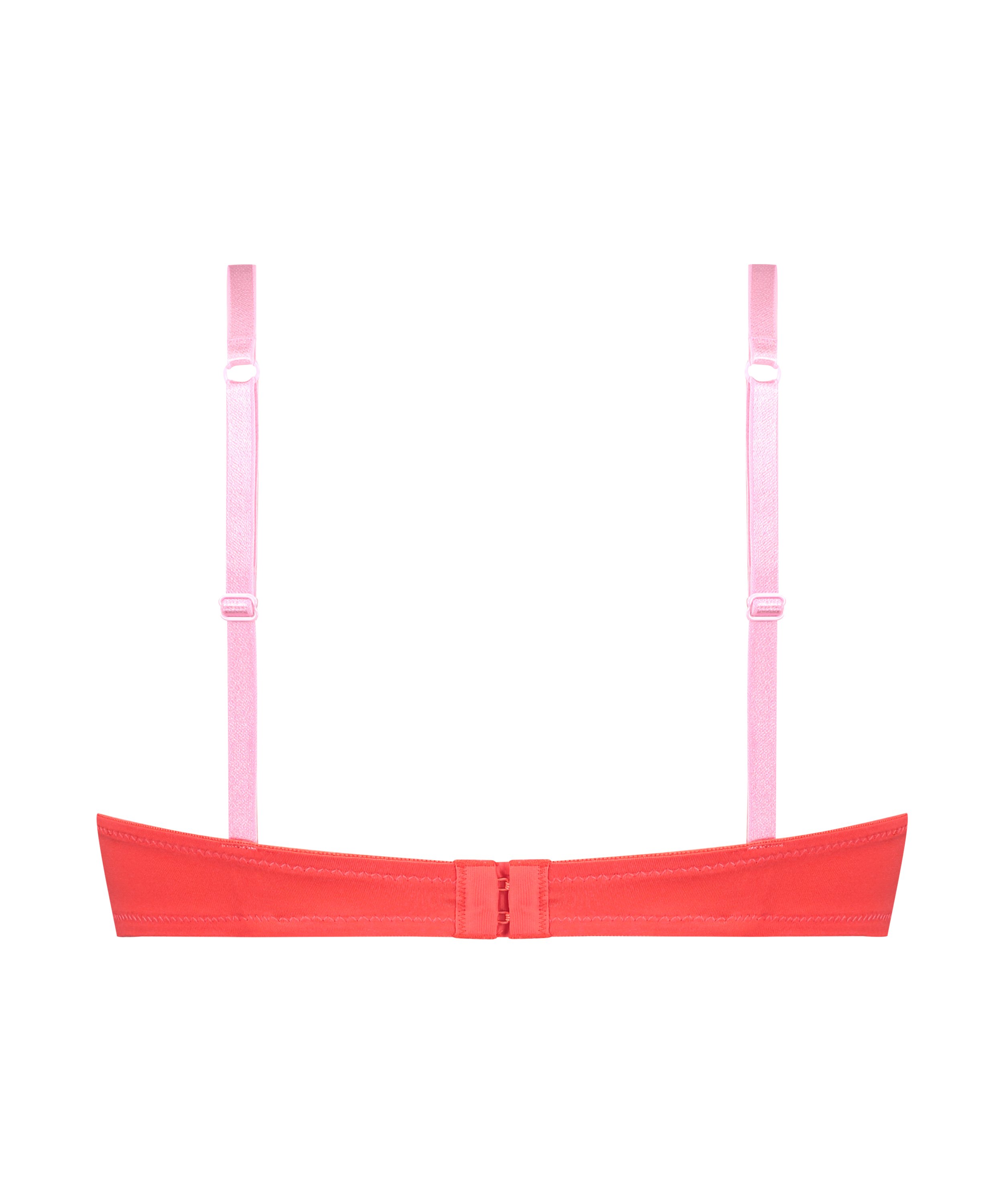 Lace & Shine Padded Underwired Bra, Red, main