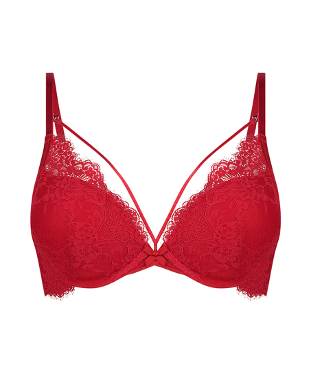Arabella Padded Underwired Maximiser Bra, Red