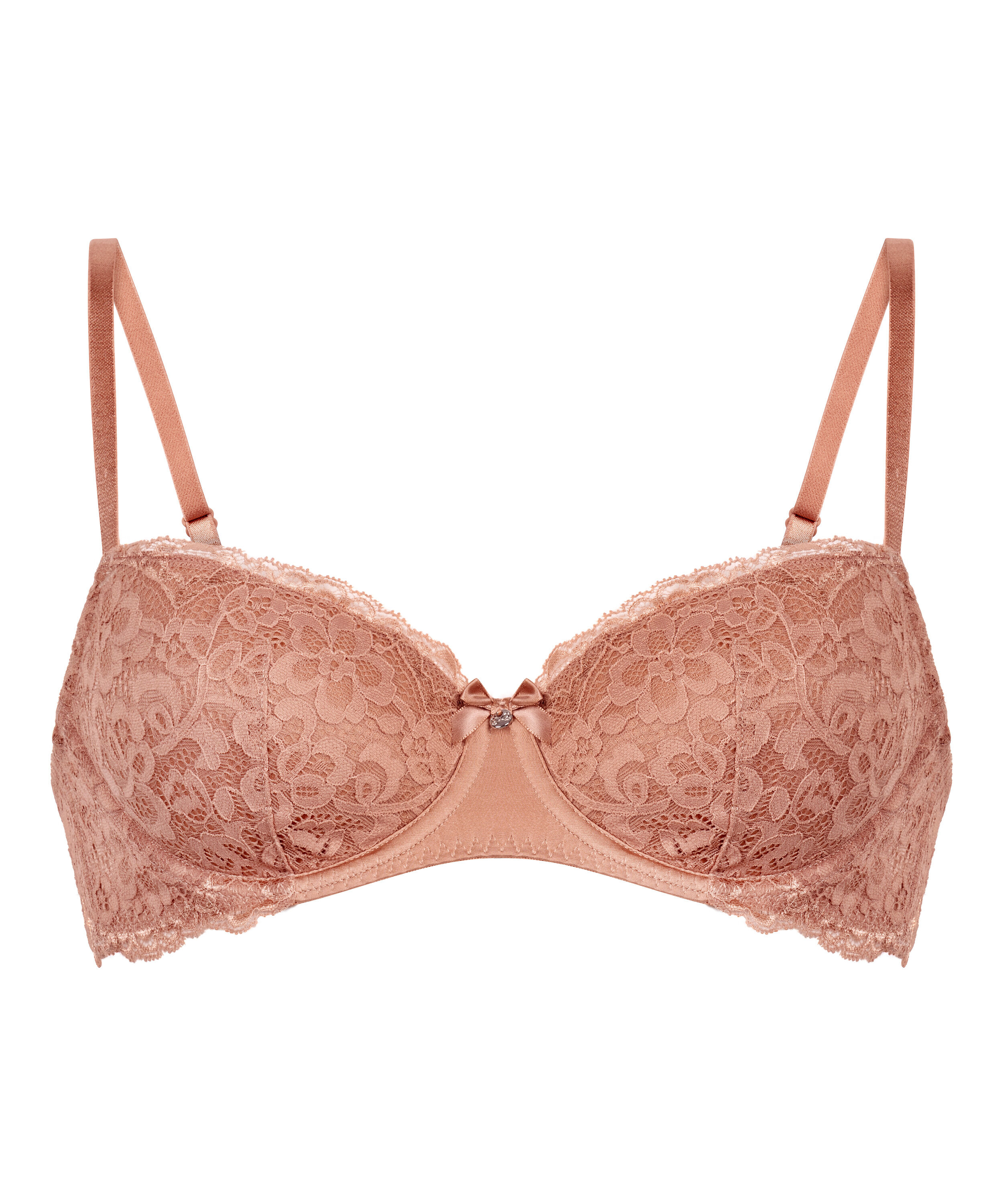 Marine Padded Underwired Bra, Brown