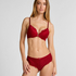 Marine Padded Push-Up Underwired Bra, Red