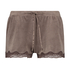 Velvet lace shorts, Brown