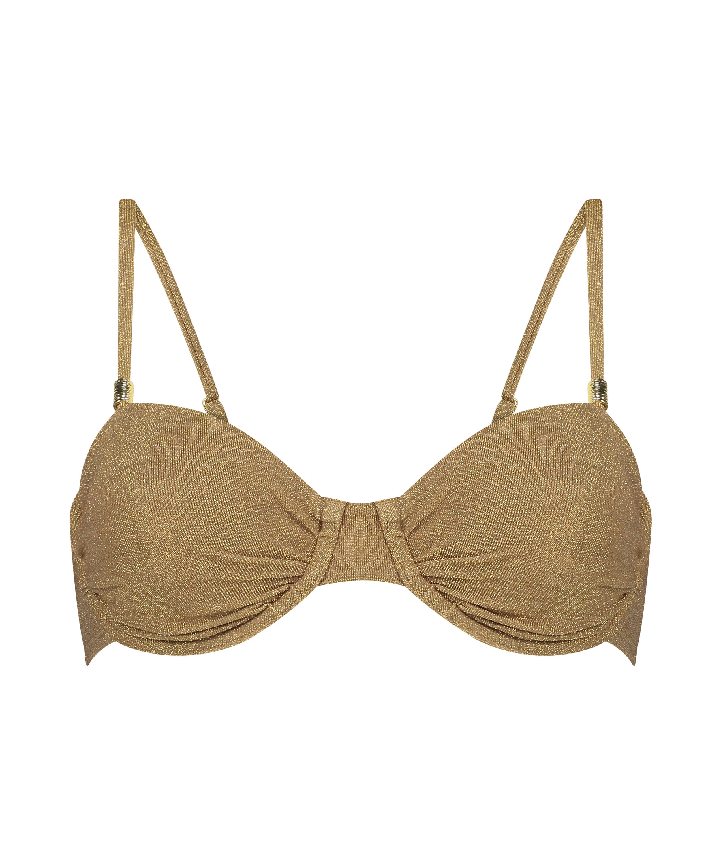Goldie Shimmer Bikini Top, Yellow, main