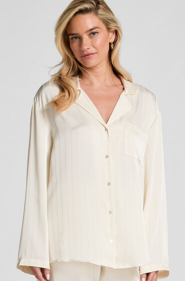 Hunkemöller Satin Pinstripe Jacket White
