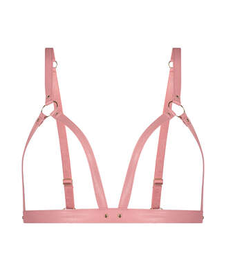 Faux Leather Bralette, Pink
