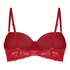 Angie Padded Strapless Underwired Bra, Red