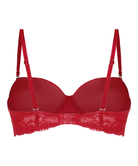 Angie Padded Strapless Underwired Bra, Red