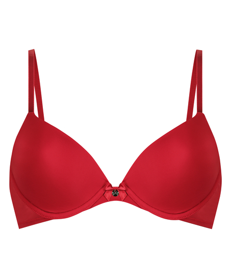 Plunge Padded Underwired Bra, Red
