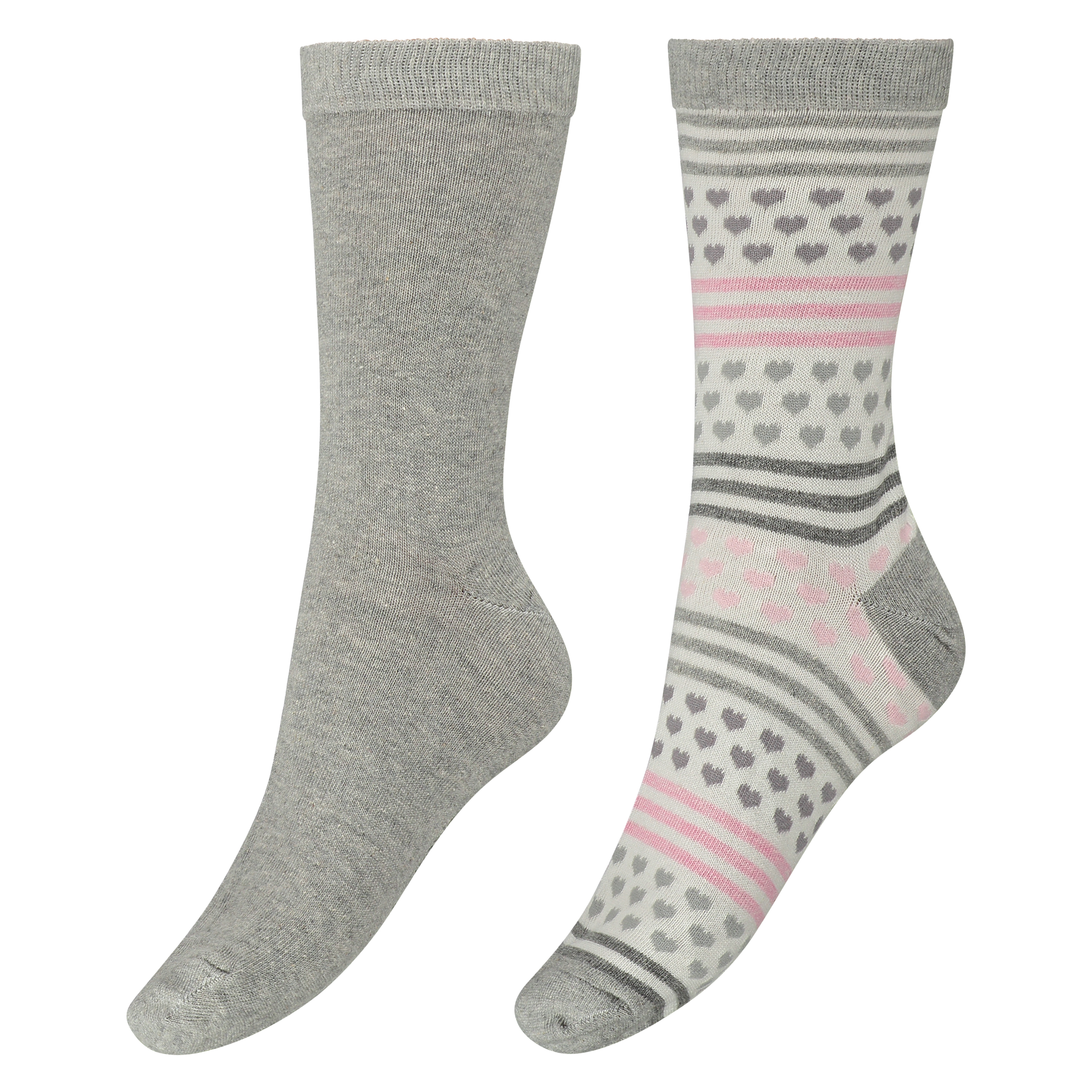 2 Pairs of Socks, Beige, main