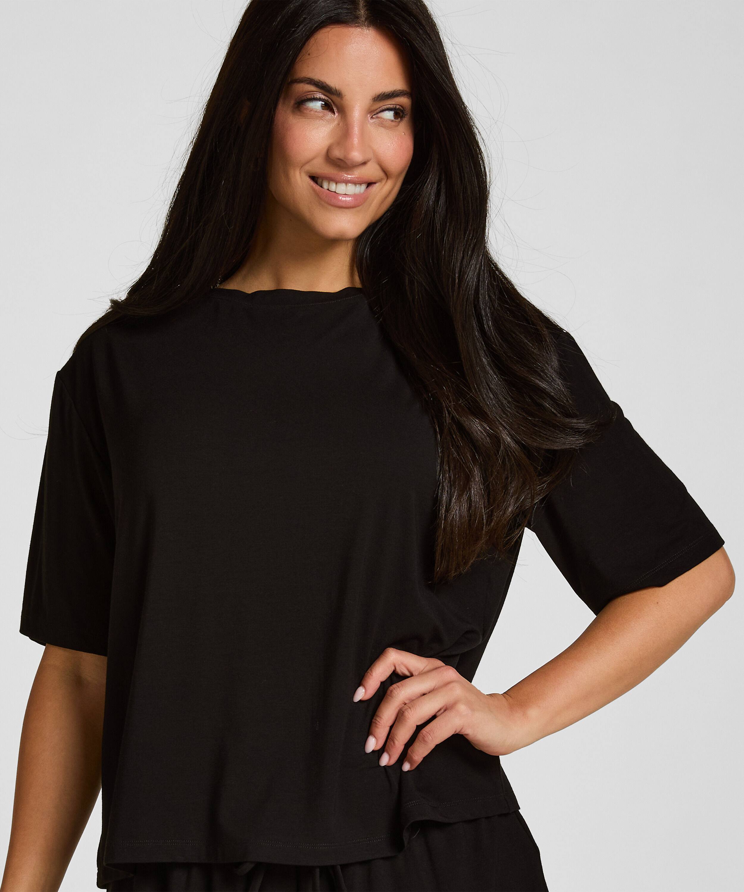 Pyjama Top Jersey Essential, Black