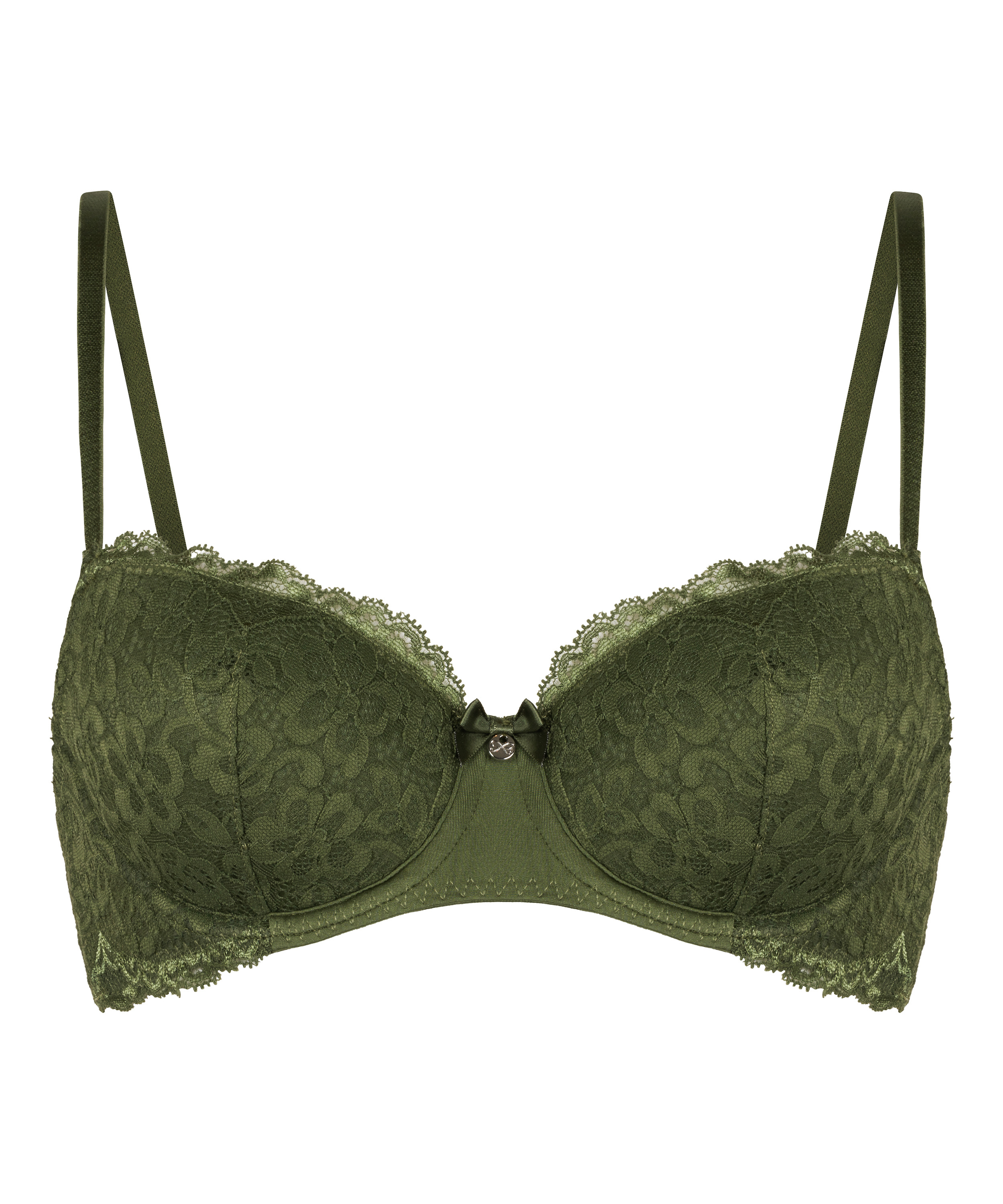 Marine Padded Underwired Bra, Green, main