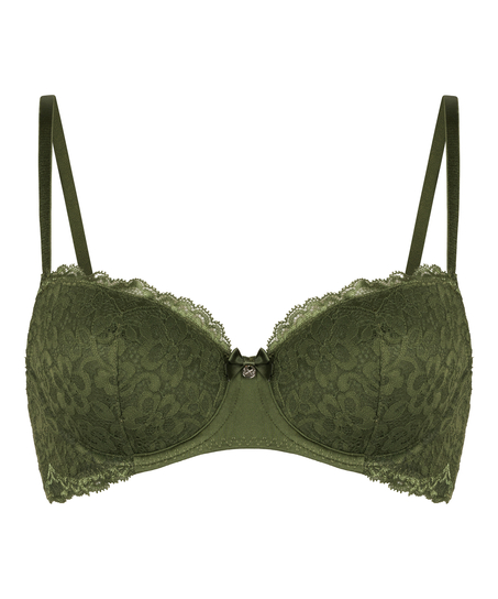 Marine Padded Underwired Bra, Green