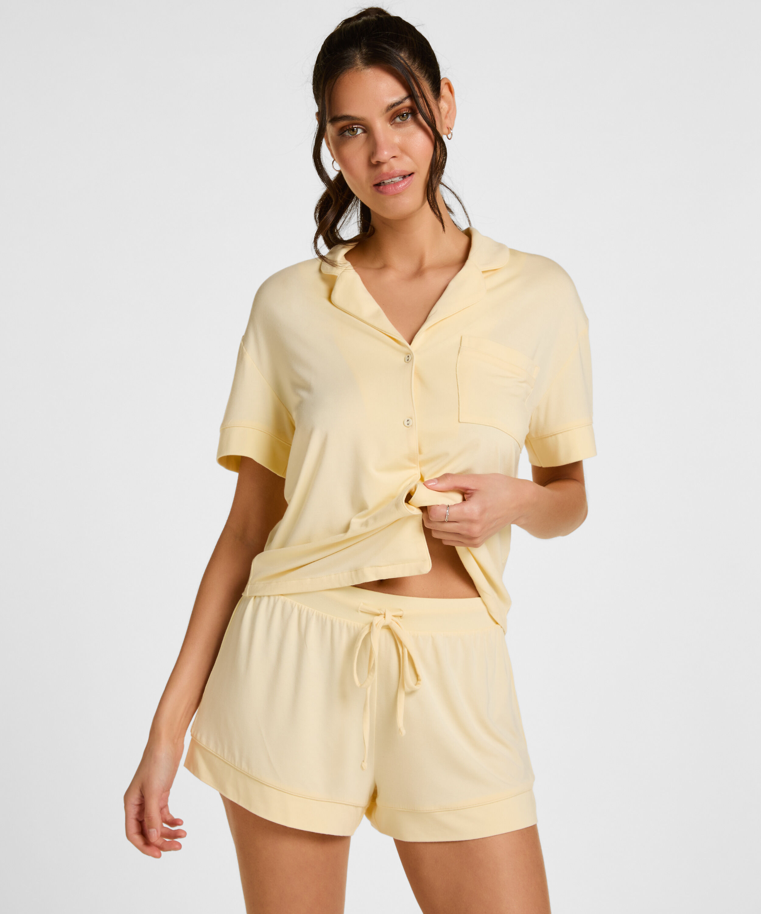Essential Jersey Short-Sleeved Jacket, Yellow