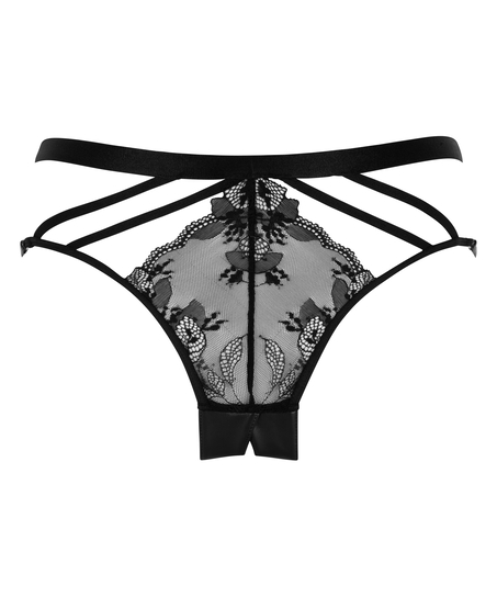 Nadia Open Crotch Brazilian, Black