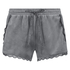 Velvet Lace Shorts, Gray