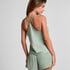 Ayla Satin Cami Top, Green
