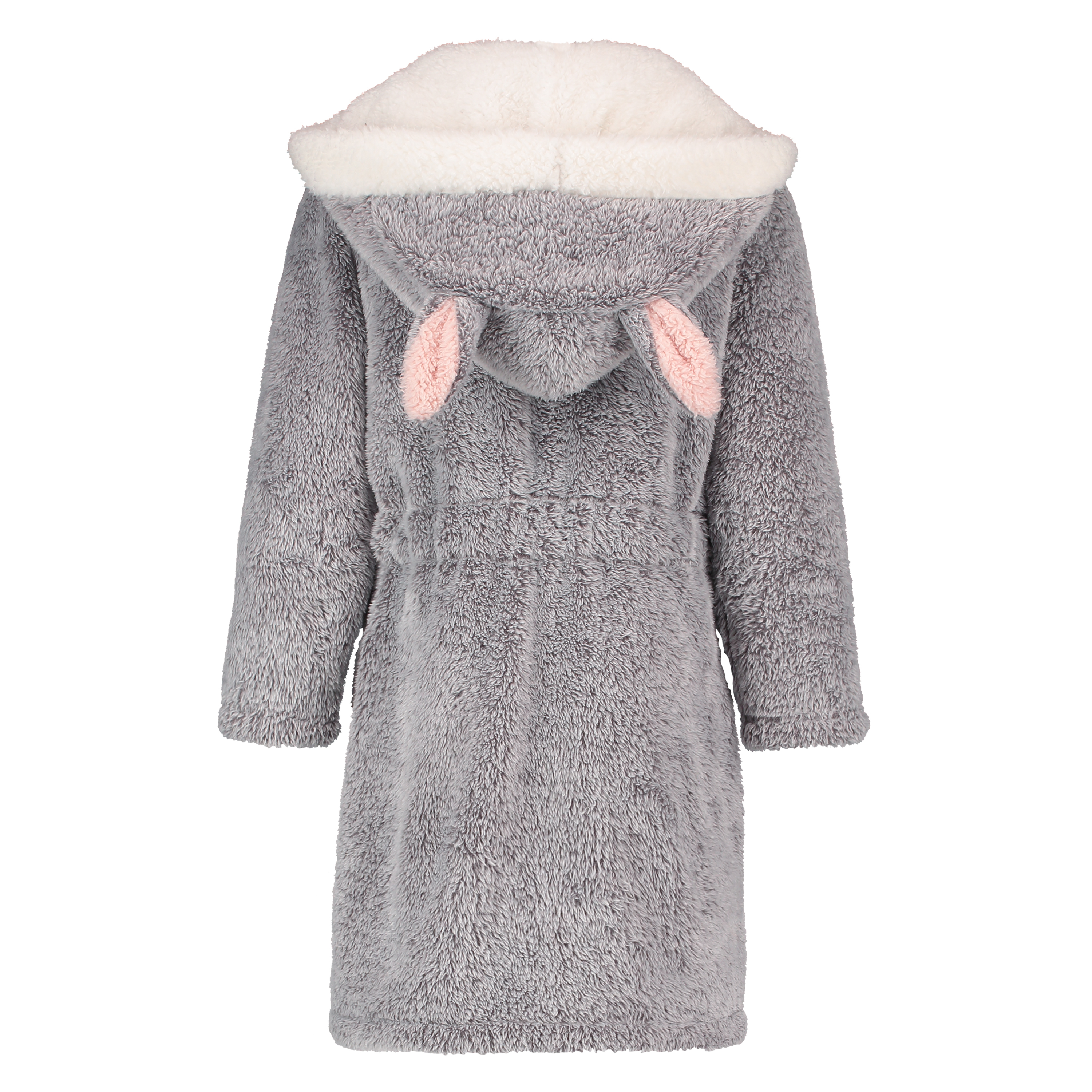 Kids Fleece Bathrobe, Gray, main