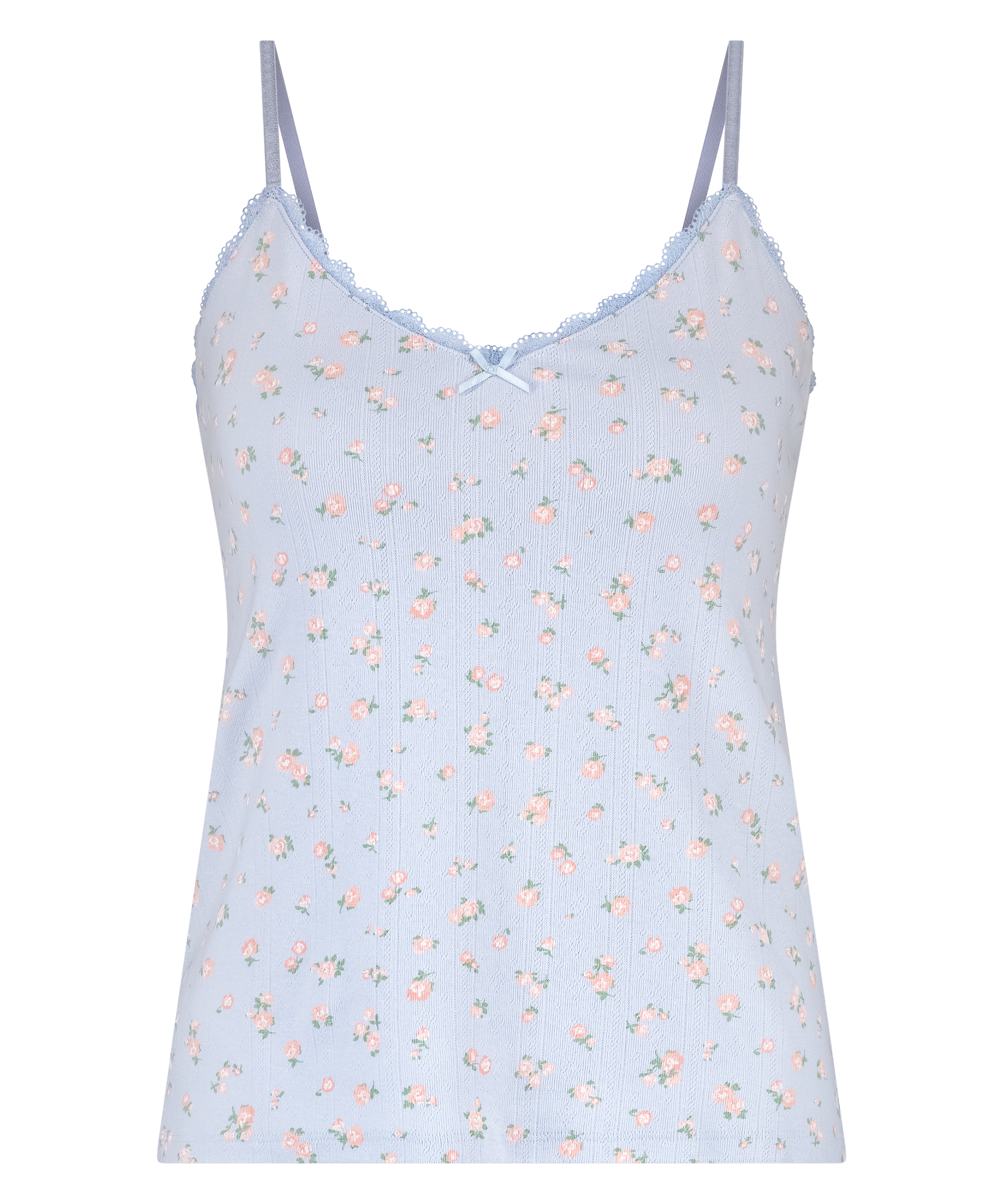 Cami Lace Top Pointelle, Blue, main