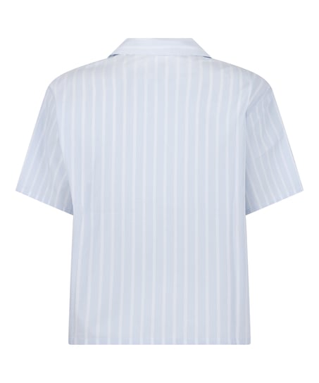 Striped Jacket Cotton, Blue