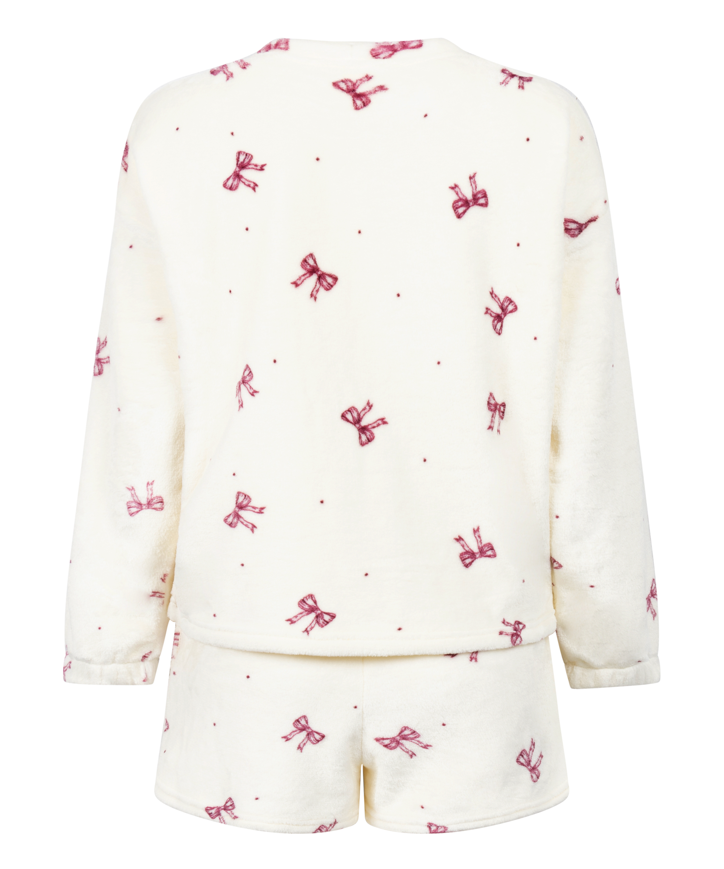 Pyjamaset Fleece, White, main