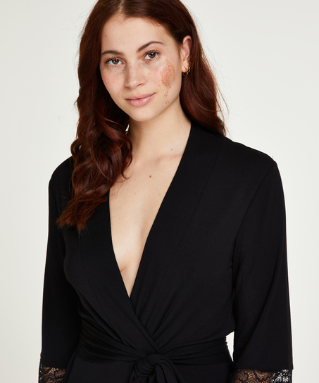 Vera Lace Kimono, Black