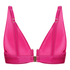 Luna Triangle Bikini Top, Pink