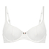Pointelle Non-padded Underwired Bra, White