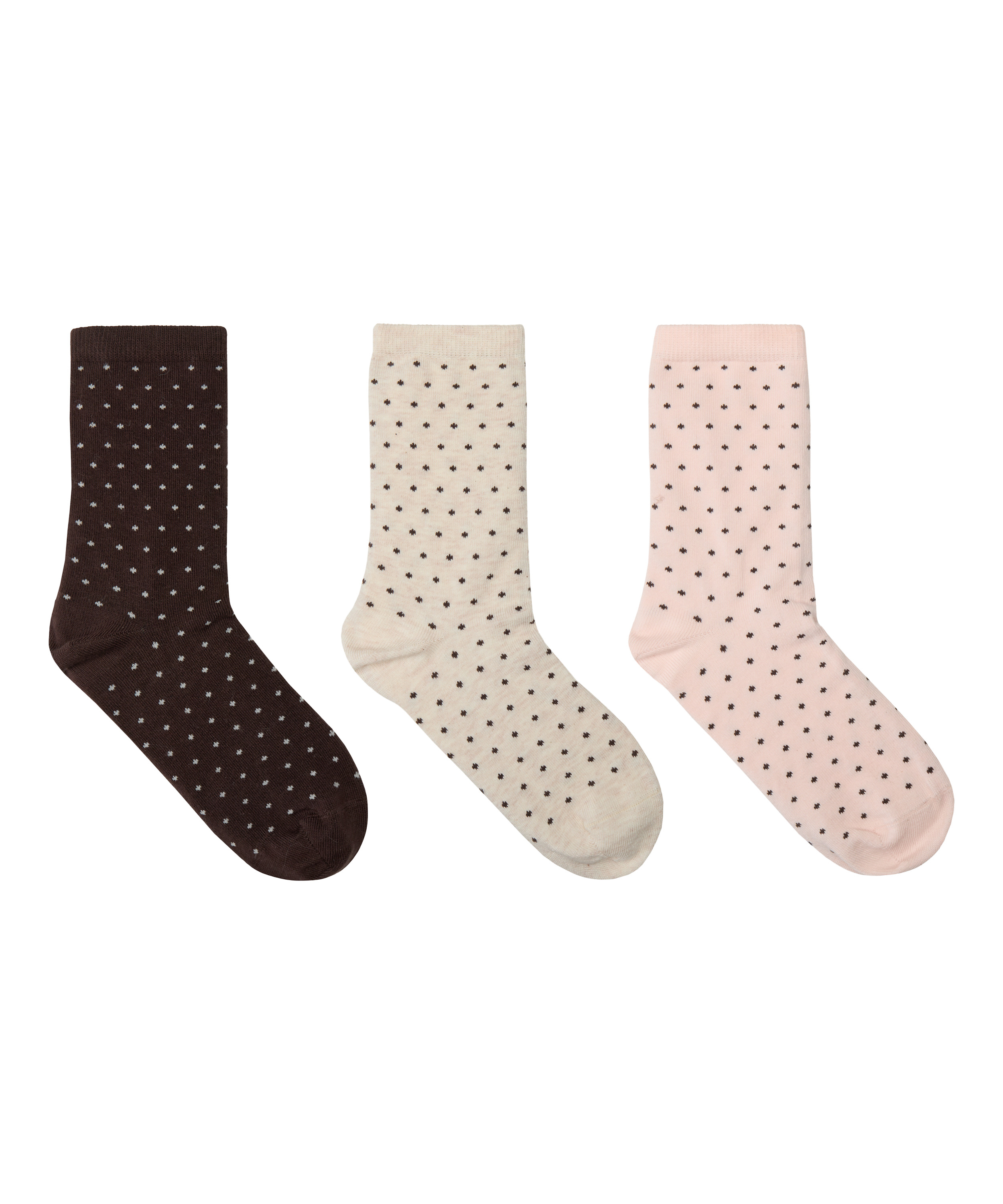 3 Pair Cotton Socks, White, main