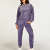 Velour Jogging Bottoms, Purple