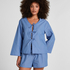 Striped Pyjama Jacket, Blue