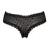 V-shaped Brazilian knickers mesh, Black