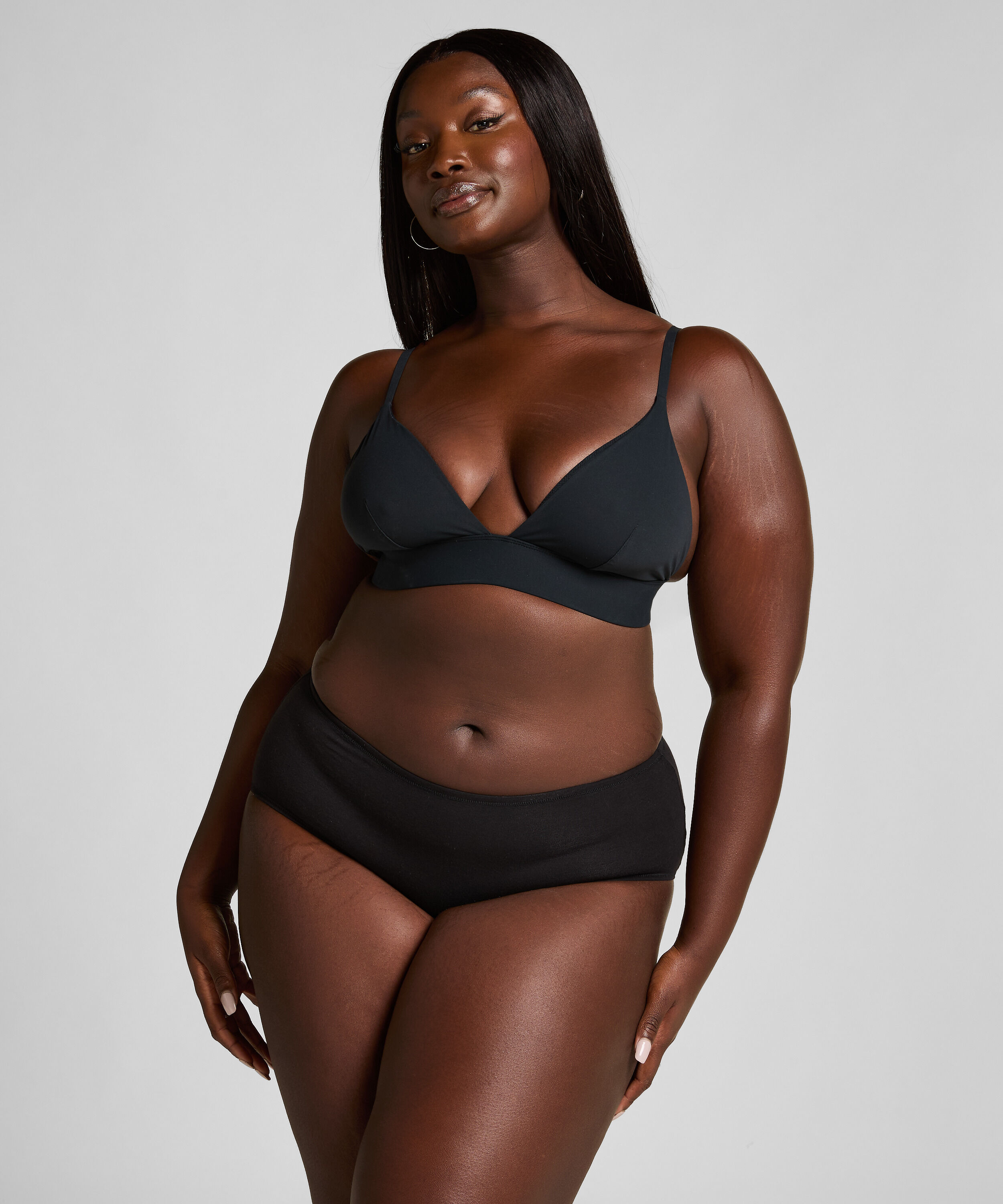 Mid Waisted Knickers Superslip, Black
