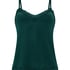 Velours Lace Cami Top, Green