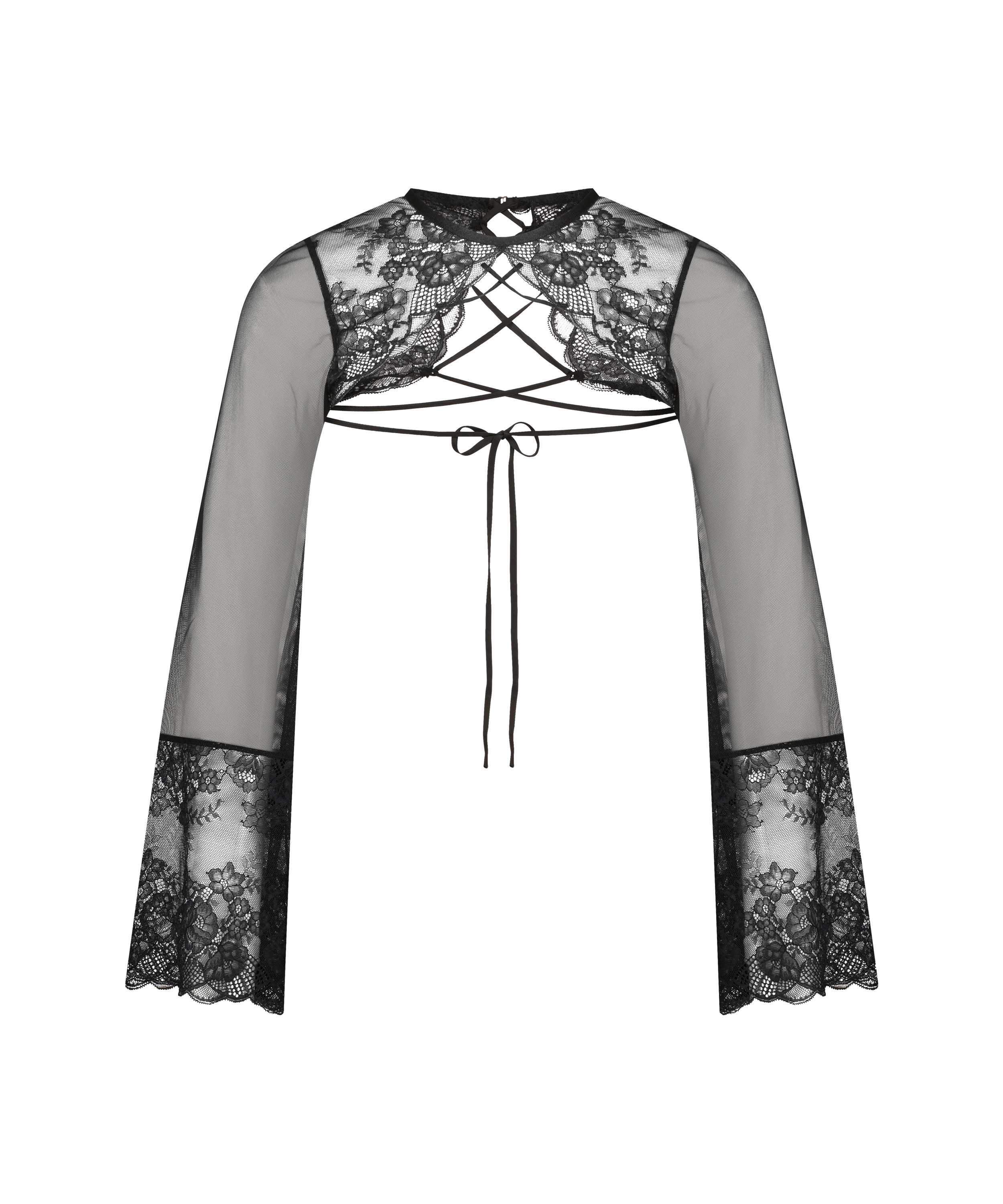 Catherine Lace Top, Black, main