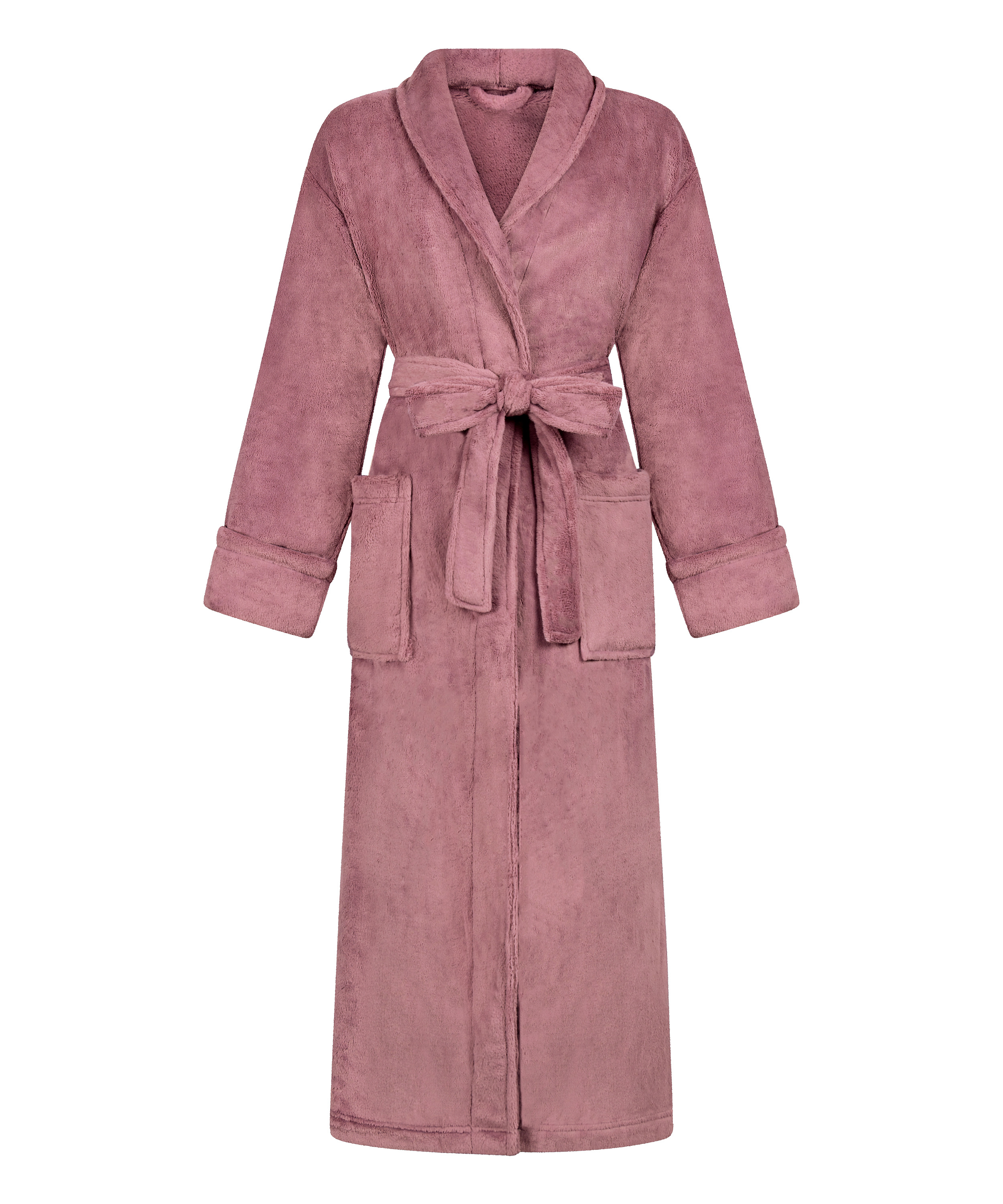 Soft Fleece Bathrobe, Purple, main