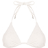 Giselle Triangle Bikini Top, White