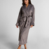 Soft Fleece Bathrobe, Gray